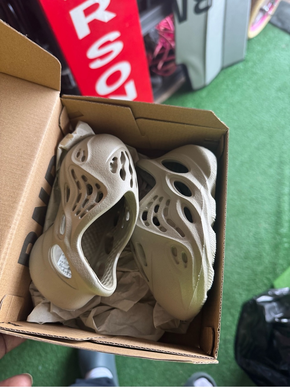 adidas Kids Foam Runner Yeezy Sneakers in Beige
